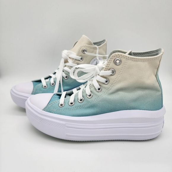 Converse Women's High-Top Sneakers - Mint and Cream - Picture 10 of 16